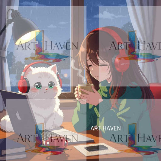 Lofi Cat & Lofi Girl